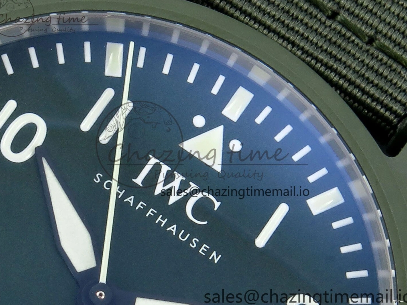 MIROTIME 0515 Big Pilot IW329802 M+F 1:1 Best Edition Green Dial on Green Nylon Strap MY Unique 7002